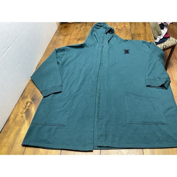 Savage X Fenty Women's Showgirl Graphic Savage X Short Robe Hunter Green - Picture 1 of 10